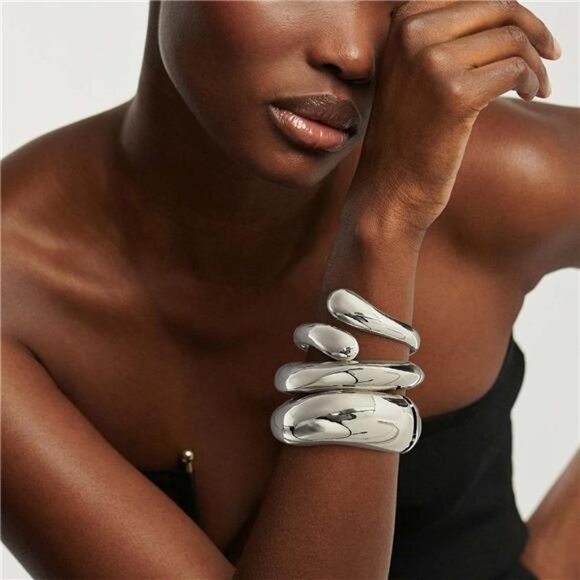 3pcs Chunky Bangle Bracelet Set - Picture 1 of 4